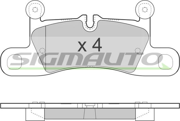 SIGMAUTO SPB459 - Тормозные колодки, дисковые, комплект autospares.lv