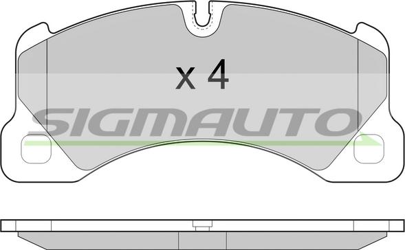 SIGMAUTO SPB457 - Тормозные колодки, дисковые, комплект autospares.lv