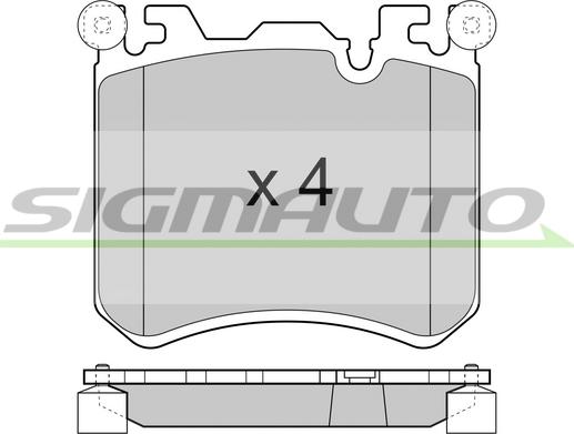 SIGMAUTO SPB419 - Тормозные колодки, дисковые, комплект autospares.lv