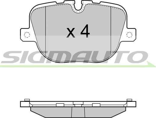 SIGMAUTO SPB416 - Тормозные колодки, дисковые, комплект autospares.lv