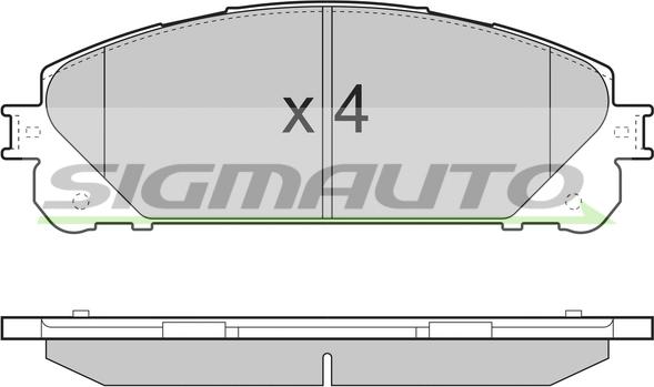 SIGMAUTO SPB481 - Тормозные колодки, дисковые, комплект autospares.lv