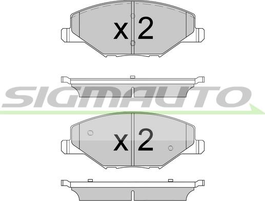 SIGMAUTO SPB591 - Тормозные колодки, дисковые, комплект autospares.lv