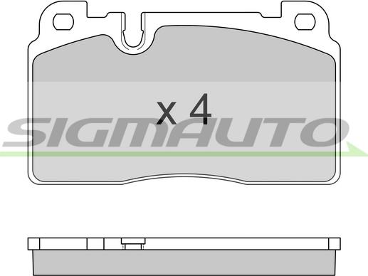 SIGMAUTO SPB592 - Тормозные колодки, дисковые, комплект autospares.lv