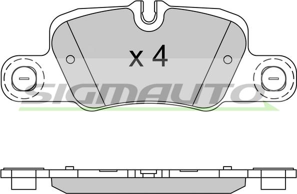 SIGMAUTO SPB519 - Тормозные колодки, дисковые, комплект autospares.lv