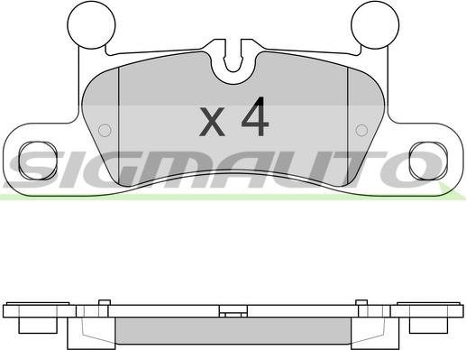 SIGMAUTO SPB585 - Тормозные колодки, дисковые, комплект autospares.lv