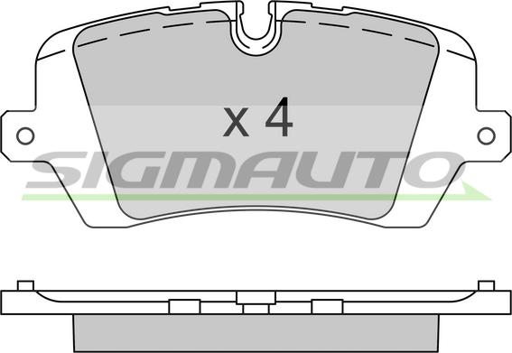 SIGMAUTO SPB533 - Тормозные колодки, дисковые, комплект autospares.lv