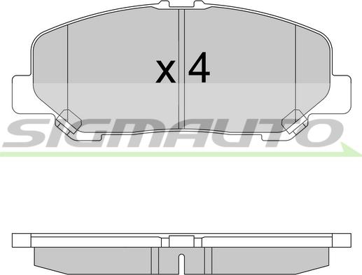 SIGMAUTO SPB579 - Тормозные колодки, дисковые, комплект autospares.lv