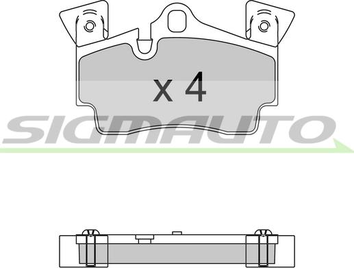 SIGMAUTO SPB574 - Тормозные колодки, дисковые, комплект autospares.lv