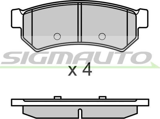 SIGMAUTO SPB695 - Тормозные колодки, дисковые, комплект autospares.lv