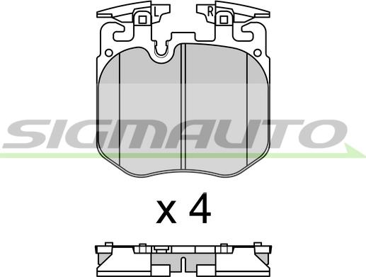 SIGMAUTO SPB692 - Тормозные колодки, дисковые, комплект autospares.lv