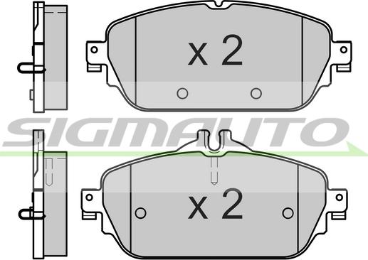 SIGMAUTO SPB640 - Тормозные колодки, дисковые, комплект autospares.lv