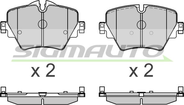 SIGMAUTO SPB643 - Тормозные колодки, дисковые, комплект autospares.lv