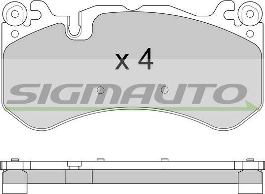 SIGMAUTO SPB609 - Тормозные колодки, дисковые, комплект autospares.lv