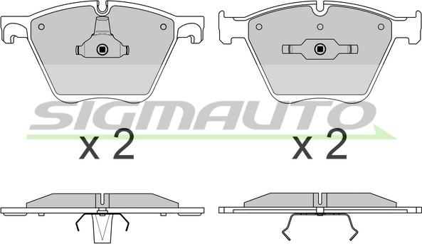 SIGMAUTO SPB615 - Тормозные колодки, дисковые, комплект autospares.lv