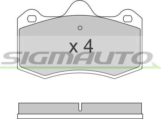 SIGMAUTO SPB617 - Тормозные колодки, дисковые, комплект autospares.lv