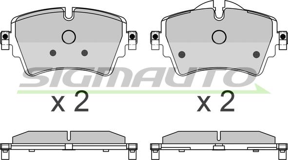 SIGMAUTO SPB639 - Тормозные колодки, дисковые, комплект autospares.lv