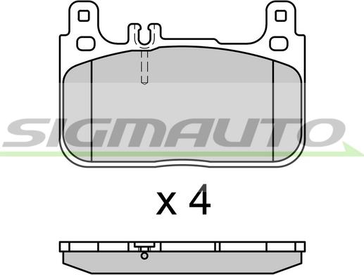 SIGMAUTO SPB628 - Тормозные колодки, дисковые, комплект autospares.lv