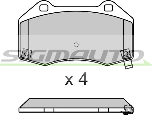 SIGMAUTO SPB675 - Тормозные колодки, дисковые, комплект autospares.lv