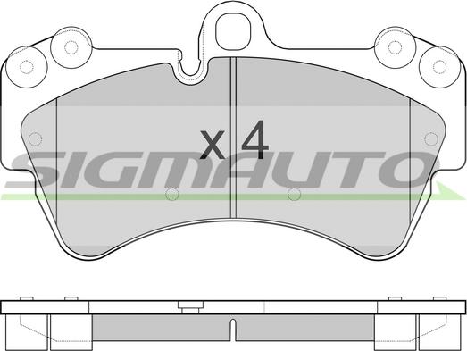 SIGMAUTO SPB099 - Тормозные колодки, дисковые, комплект autospares.lv