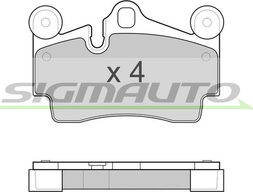 SIGMAUTO SPB097 - Тормозные колодки, дисковые, комплект autospares.lv