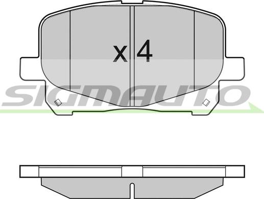 SIGMAUTO SPB049 - Тормозные колодки, дисковые, комплект autospares.lv