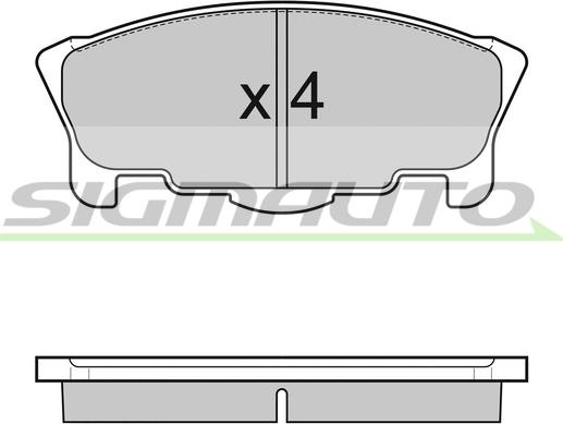 SIGMAUTO SPB065 - Тормозные колодки, дисковые, комплект autospares.lv