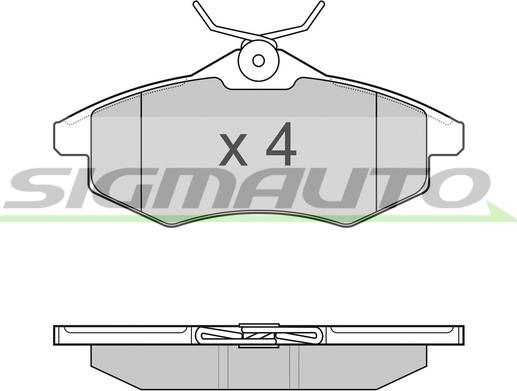 SIGMAUTO SPB008 - Тормозные колодки, дисковые, комплект autospares.lv