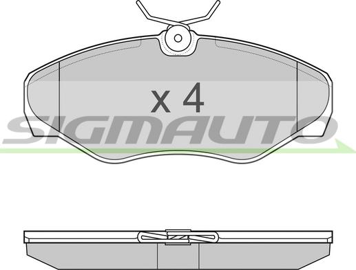 SIGMAUTO SPB012TR - Тормозные колодки, дисковые, комплект autospares.lv