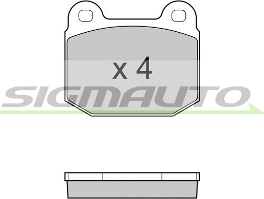 SIGMAUTO SPB035 - Тормозные колодки, дисковые, комплект autospares.lv