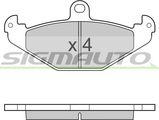 SIGMAUTO SPB033 - Тормозные колодки, дисковые, комплект autospares.lv