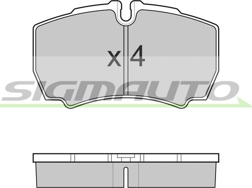 SIGMAUTO SPB025TR - Тормозные колодки, дисковые, комплект autospares.lv