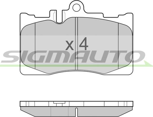 SIGMAUTO SPB021 - Тормозные колодки, дисковые, комплект autospares.lv