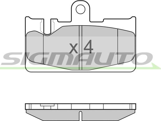 SIGMAUTO SPB022 - Тормозные колодки, дисковые, комплект autospares.lv