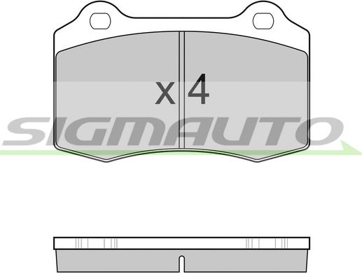 SIGMAUTO SPB155 - Тормозные колодки, дисковые, комплект autospares.lv