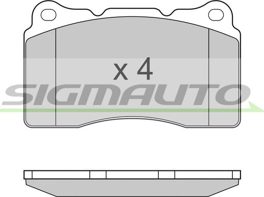 SIGMAUTO SPB167 - Тормозные колодки, дисковые, комплект autospares.lv