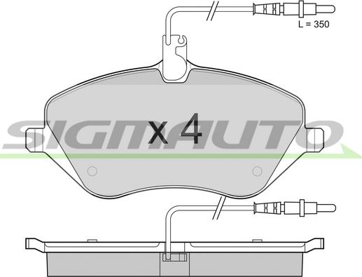 SIGMAUTO SPB181 - Тормозные колодки, дисковые, комплект autospares.lv