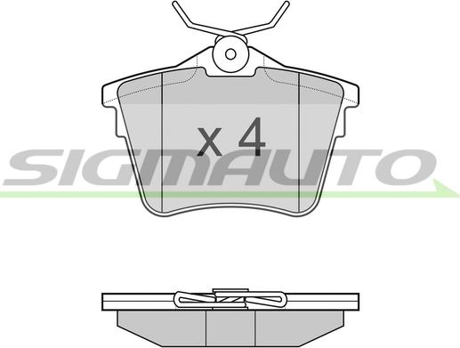 SIGMAUTO SPB183 - Тормозные колодки, дисковые, комплект autospares.lv