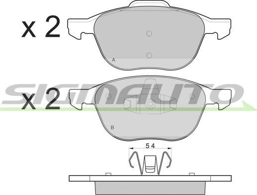 SIGMAUTO SPB133 - Тормозные колодки, дисковые, комплект autospares.lv