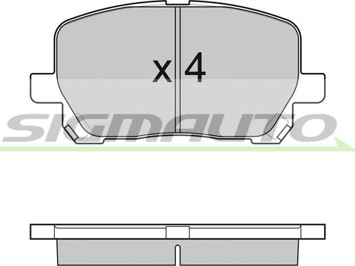 SIGMAUTO SPB127 - Тормозные колодки, дисковые, комплект autospares.lv