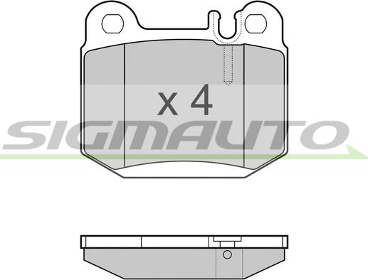 SIGMAUTO SPB177 - Тормозные колодки, дисковые, комплект autospares.lv