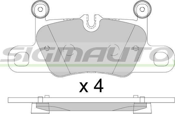 SIGMAUTO SPB892 - Тормозные колодки, дисковые, комплект autospares.lv