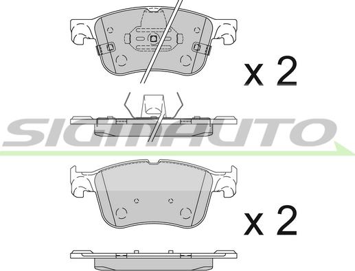 SIGMAUTO SPB847 - Тормозные колодки, дисковые, комплект autospares.lv