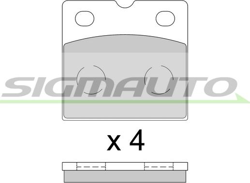 SIGMAUTO SPB851 - Комплект тормозных колодок, стояночный тормоз autospares.lv