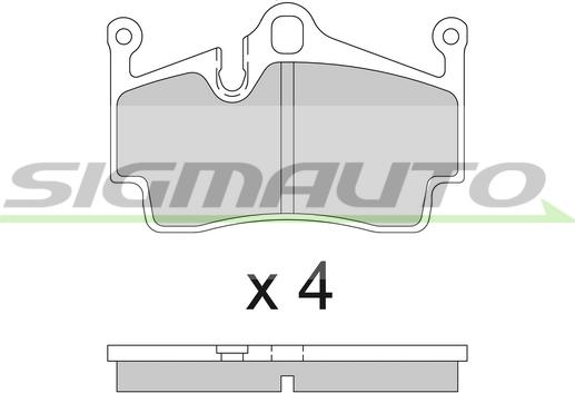 SIGMAUTO SPB857 - Тормозные колодки, дисковые, комплект autospares.lv