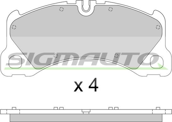 SIGMAUTO SPB811 - Тормозные колодки, дисковые, комплект autospares.lv