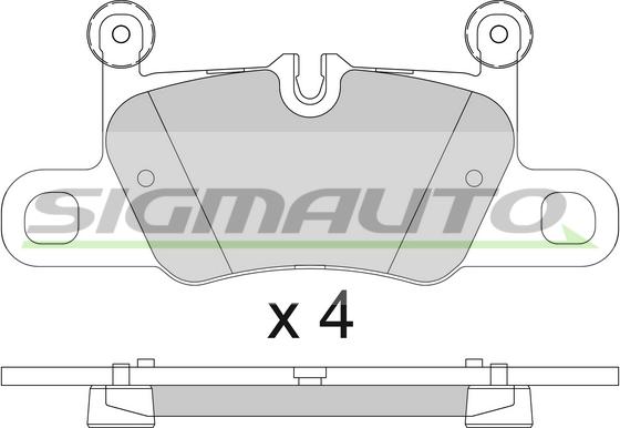 SIGMAUTO SPB832 - Тормозные колодки, дисковые, комплект autospares.lv