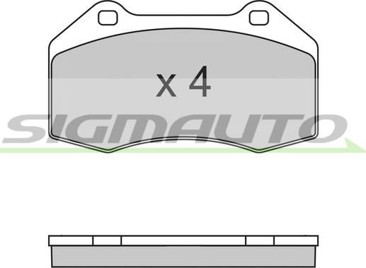 SIGMAUTO SPB355 - Тормозные колодки, дисковые, комплект autospares.lv