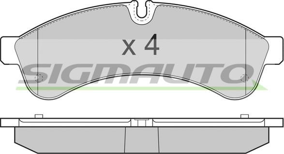 SIGMAUTO SPB365 - Тормозные колодки, дисковые, комплект autospares.lv