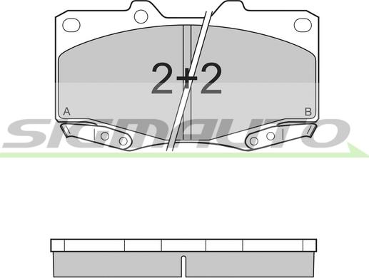 SIGMAUTO SPB319 - Тормозные колодки, дисковые, комплект autospares.lv