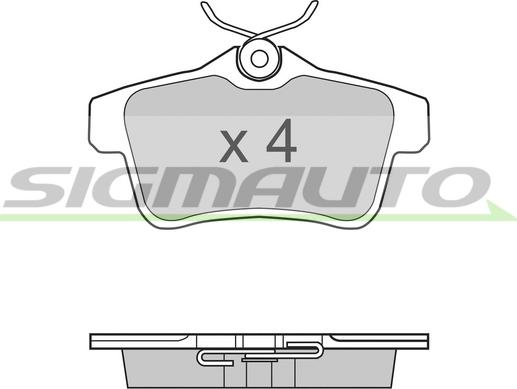 SIGMAUTO SPB387 - Тормозные колодки, дисковые, комплект autospares.lv